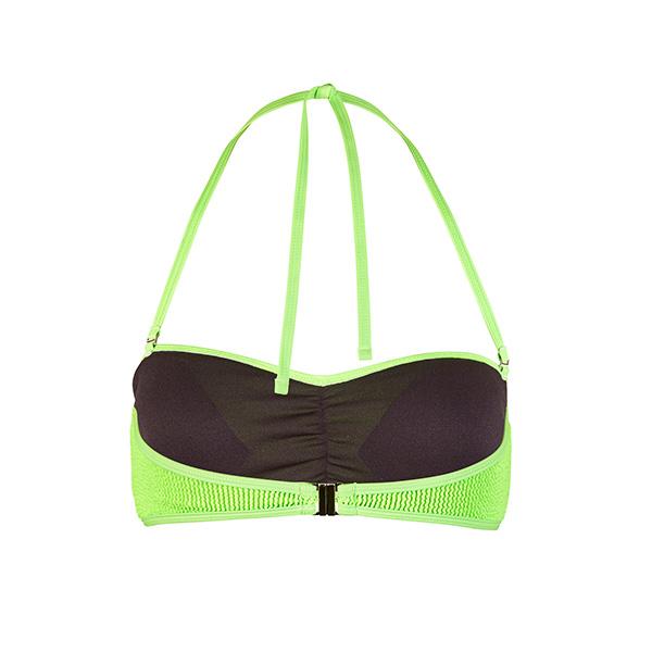 Top bikini increspato Beco | Coppa B | Verde neon