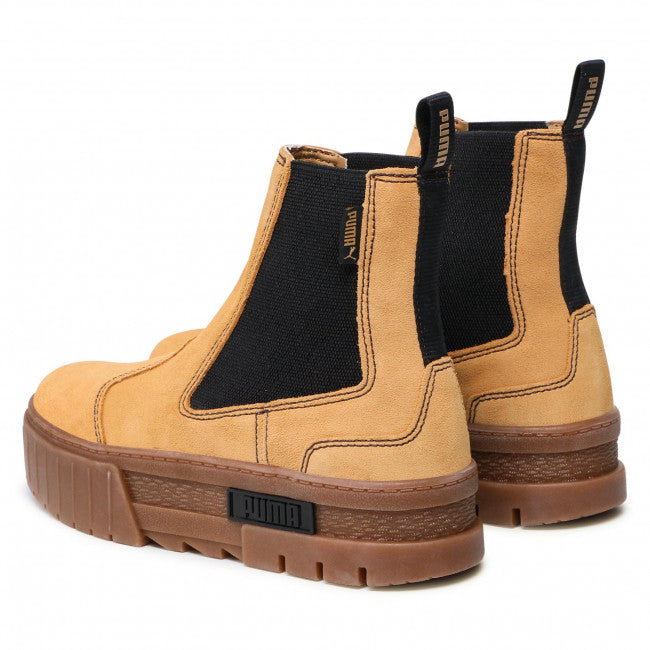 Puma Bottes Mayze Chelsea Suède Plateforme Marron