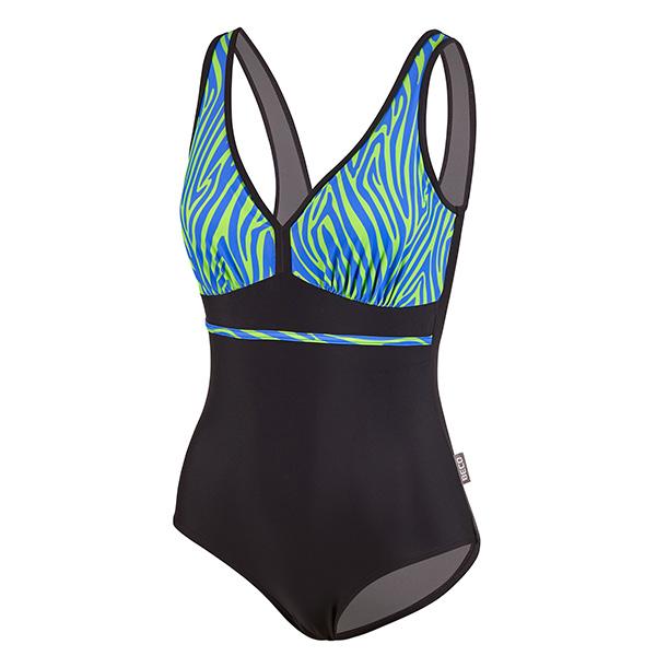 Beco Zebra Vibes Swimsuit | C-cup | Blue/green