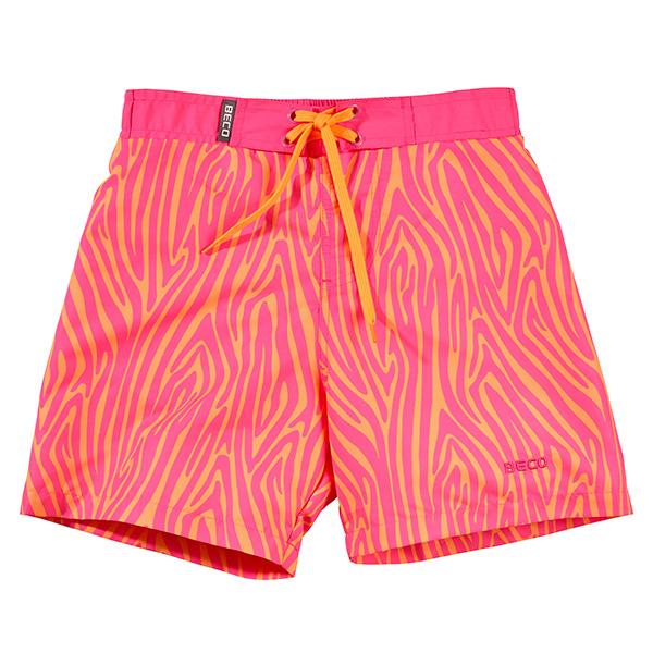 Spodenki kąpielowe Beco Zebra Vibes dla dzieci | Różowy/pomarańczowy