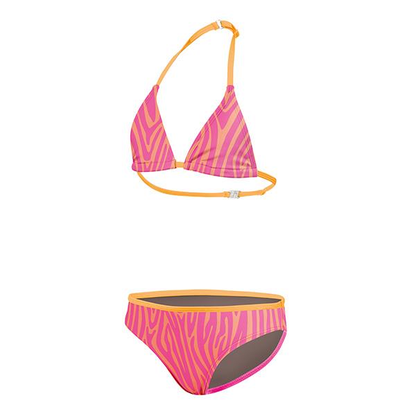 Bikini a triangolo per ragazze Beco Zebra Vibes | Rosa/arancione