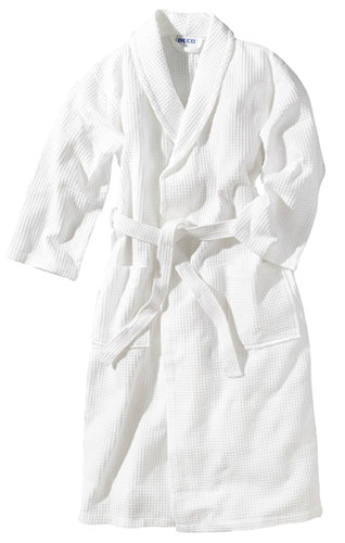 Beco Waffle Pique Bathrobe White