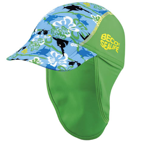 Beco -sealife® Sun Hat | Uv Uv50+ | Size 1 | Approx. 46 Cm | Blue/green**