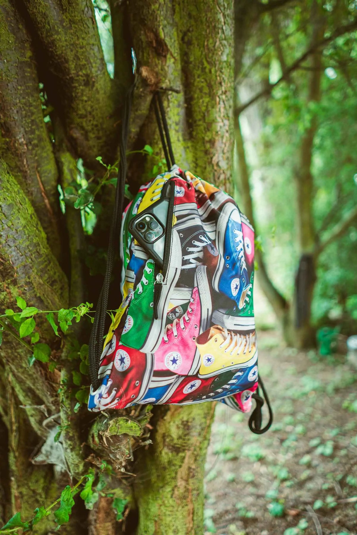 Borsa da palestra Converse Cinch Bag Allover Chuck Mix