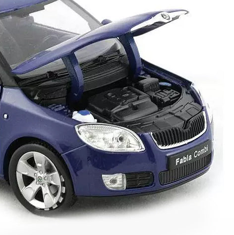 Model auta Welly 1:24 Škoda Fabia Ii 2009 Modrá