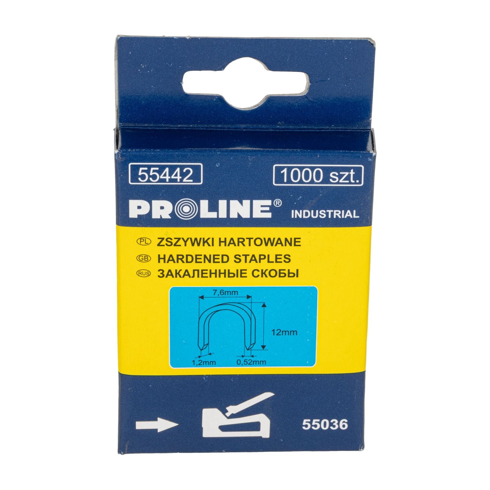 Halfronde nietjes 12 mm 7,6 x 1,2 mm 1000 stuks Proline