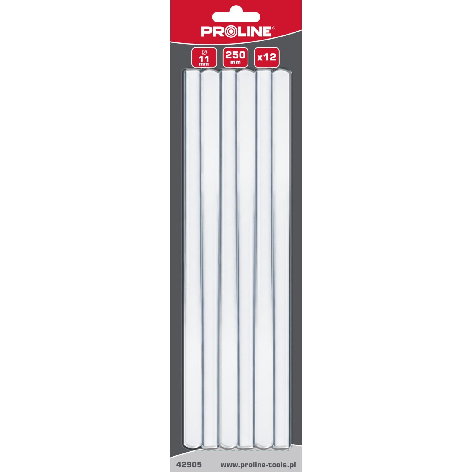 Лепило стикове 11 mm прозрачни 12 бр X 250 mm Proline