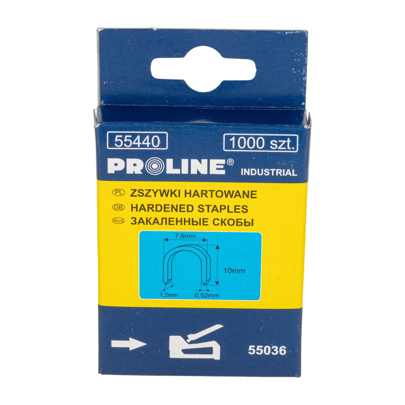 Hardened Half Rounded Staples 10 Mm 7.6 X 1.2 Mm 1000pcs Proline