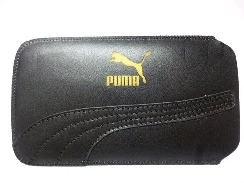Kožené pouzdro na telefon Puma černé