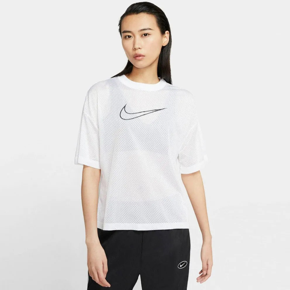 Camiseta feminina Nike Mesh Top Branca