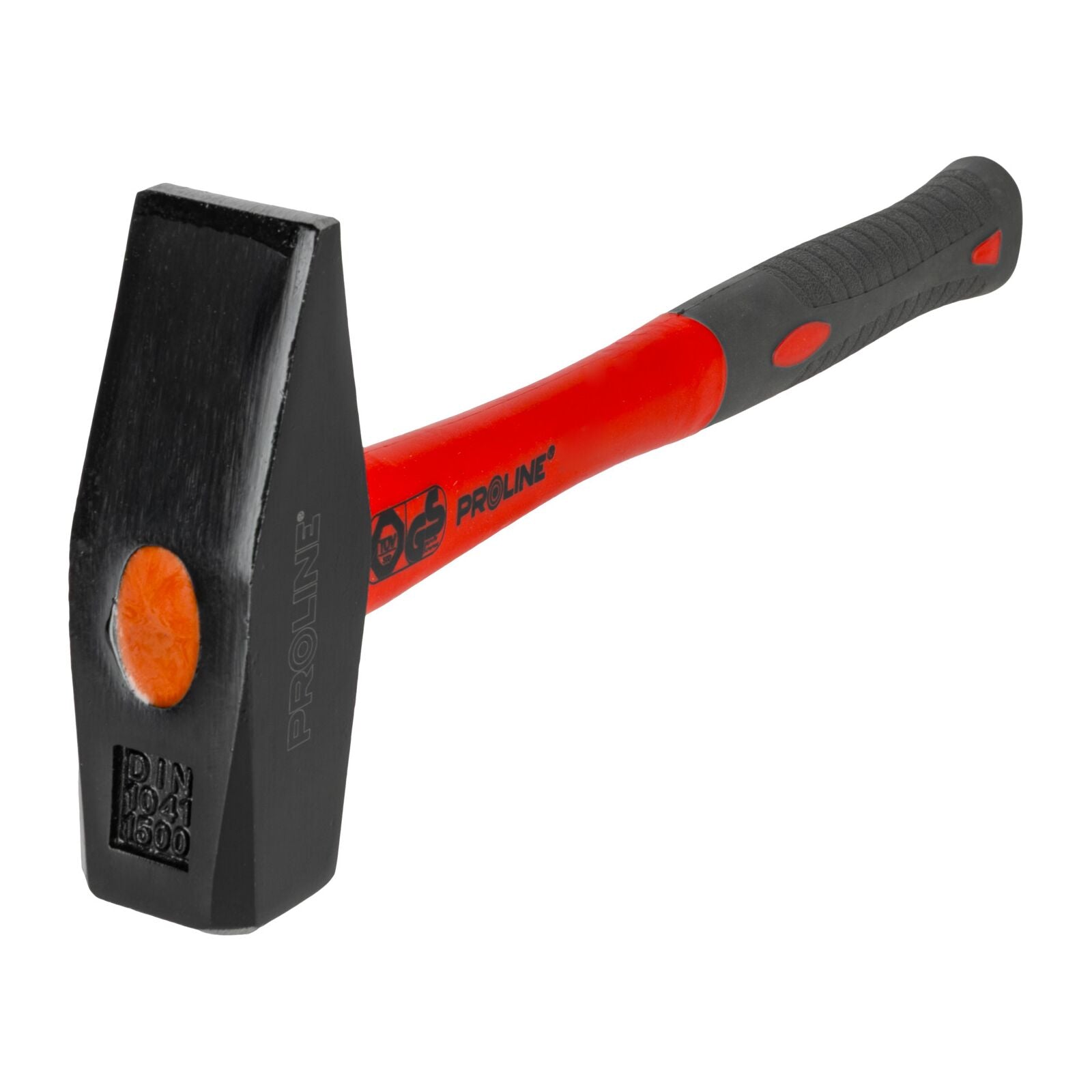 Maschinenhammer, 1500 g, Griff aus Fiberglas, 75 % beschichtetes Prolin