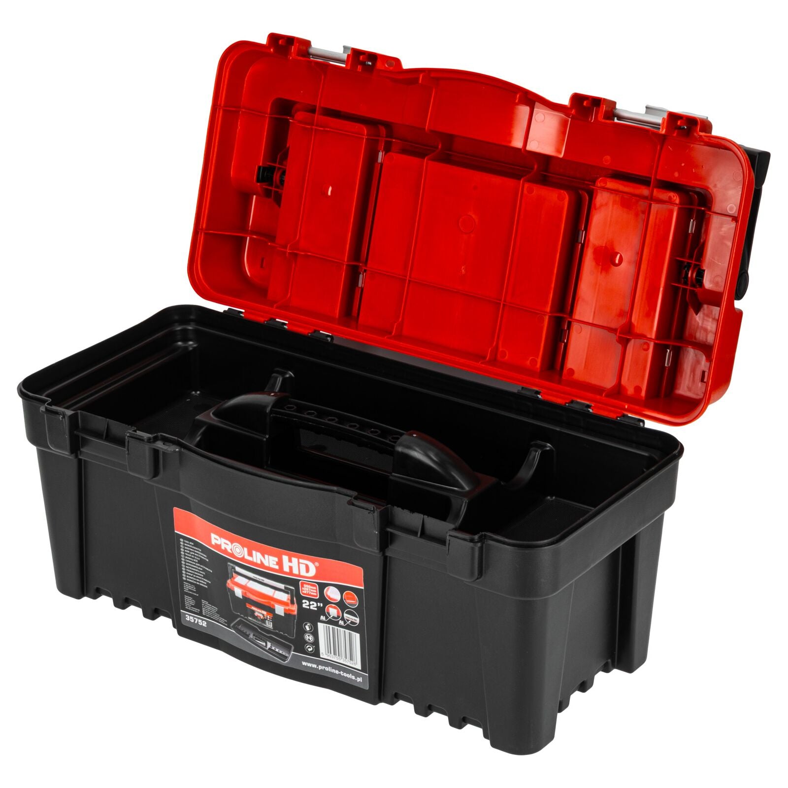 Szerszámosláda 2255 X 27 X 28 cm műanyag fém reteszekkel Proline Hd