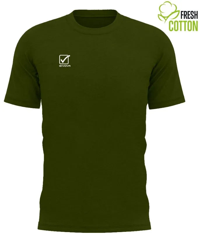 Tricou givova cotone verde militar verde m