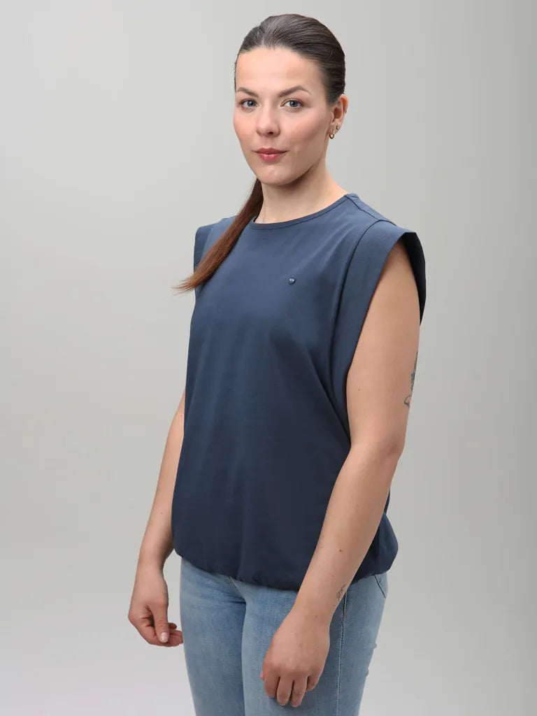 T-shirt femme loop bavora bleu l