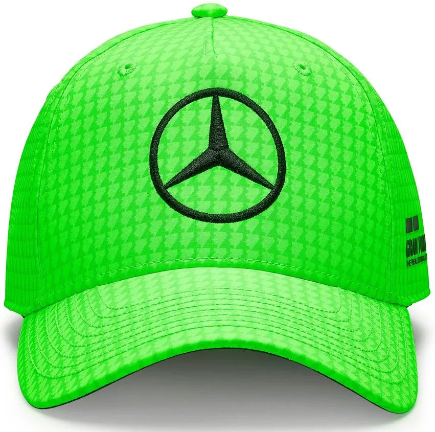 Mercedes Unisex Map F1 Lh Col Driver Bb Cap Neon Green