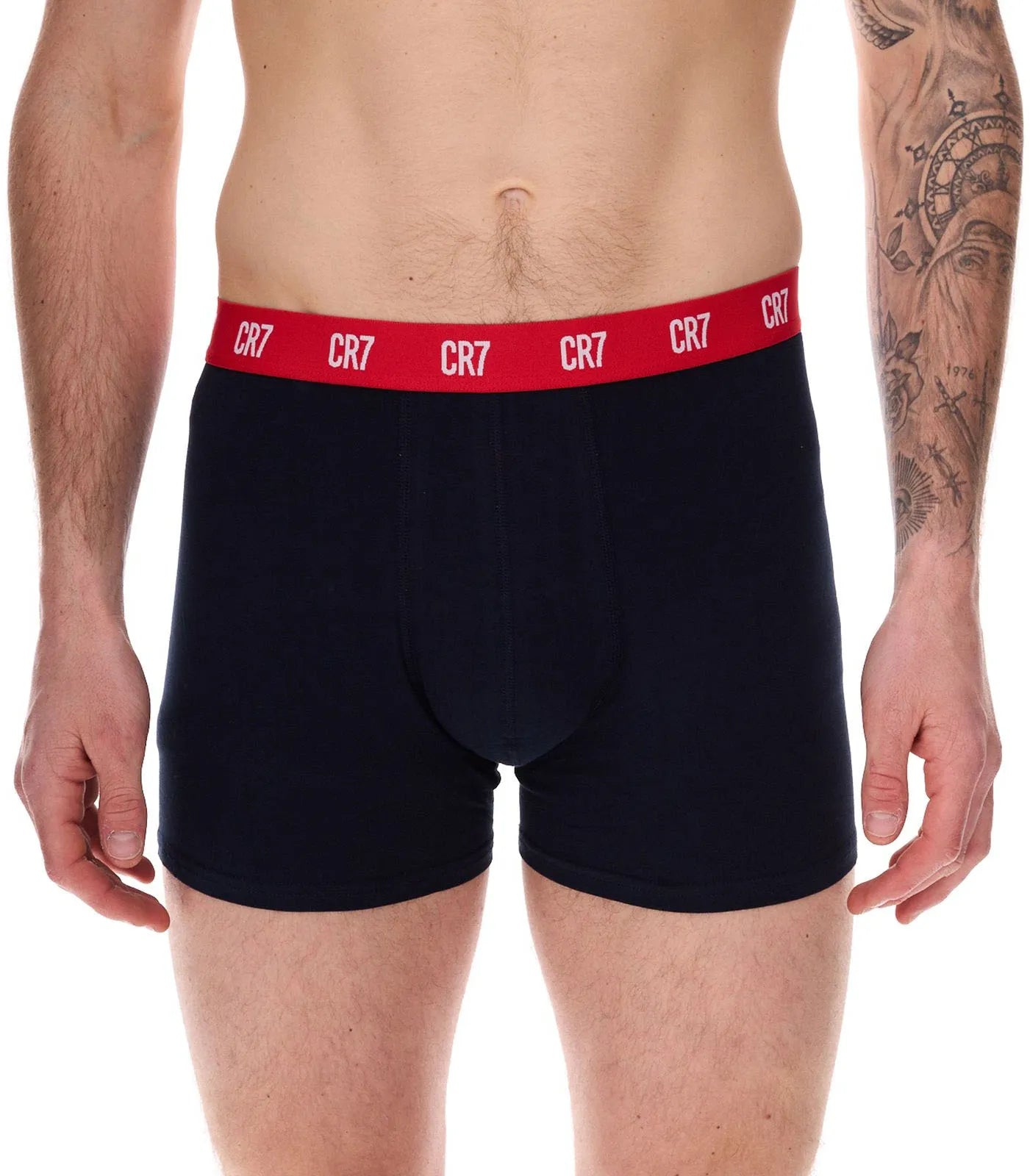 Dornálaithe cr7 fir cristiano ronaldo boxershort 5-pacáiste meascán liath-dubhghorm-dearg s