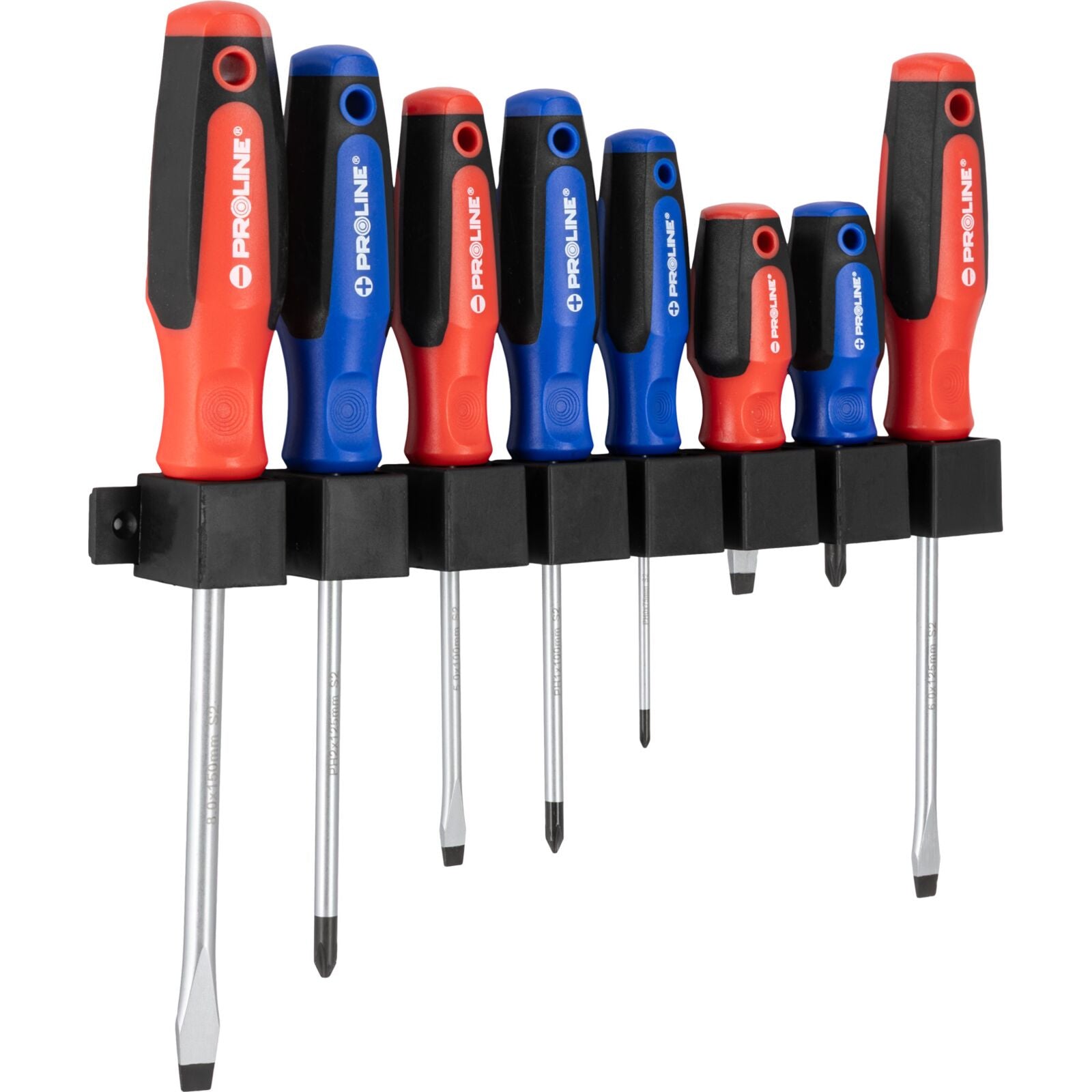 Set de șurubelnițe din 8 piese S2 Steel Hrc 59 Ergonomic Soft-touch Magnetic Crestat și Phillips Proline