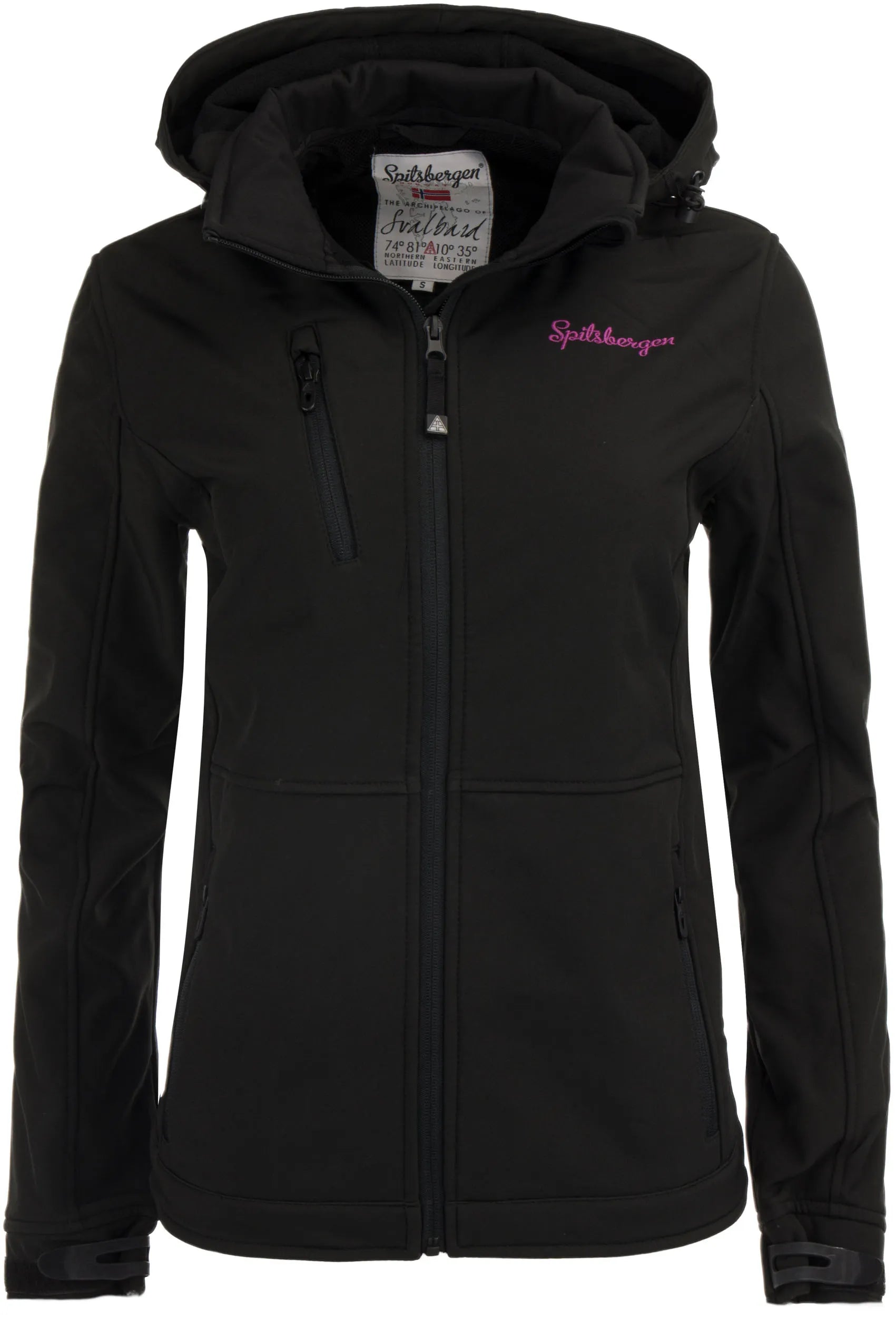 Damska kurtka softshell Spitsbergen Norwegia Wms 3-warstwowa kurtka czarna
