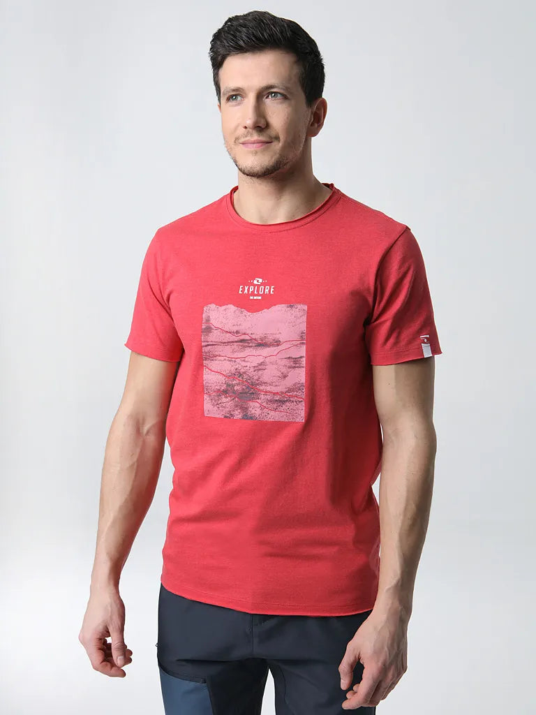Herren-T-Shirt Loap Belk Pink