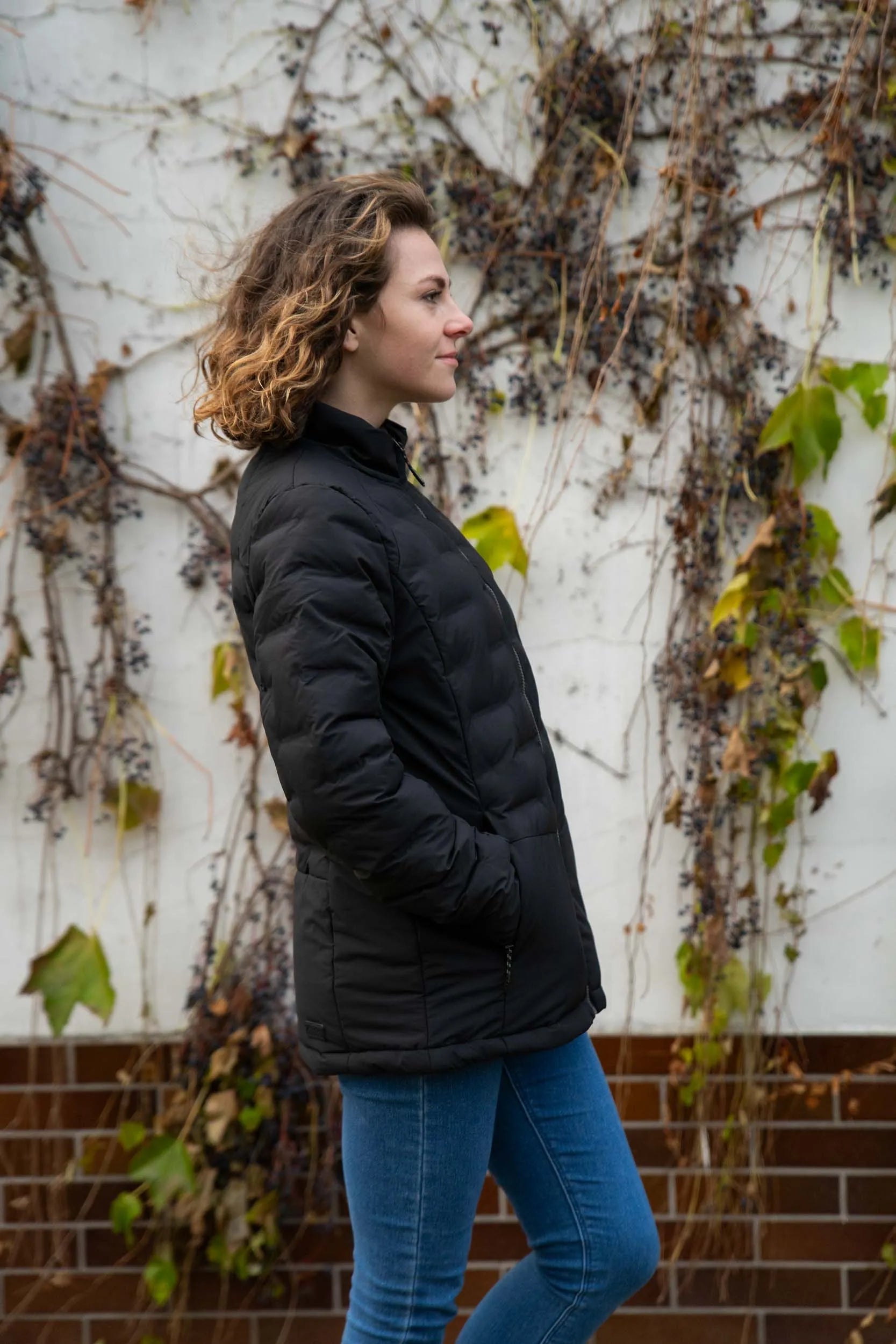 Jaqueta de inverno feminina Kjelvik Sitaa preta