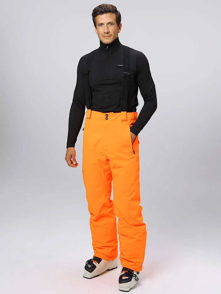 Men's ski pants loap lawed orange orange - XL