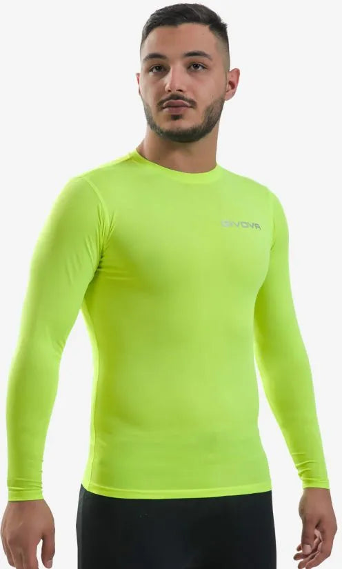 Camiseta funcional givova corpus 3 maglia intima elastica amarelo 2xs