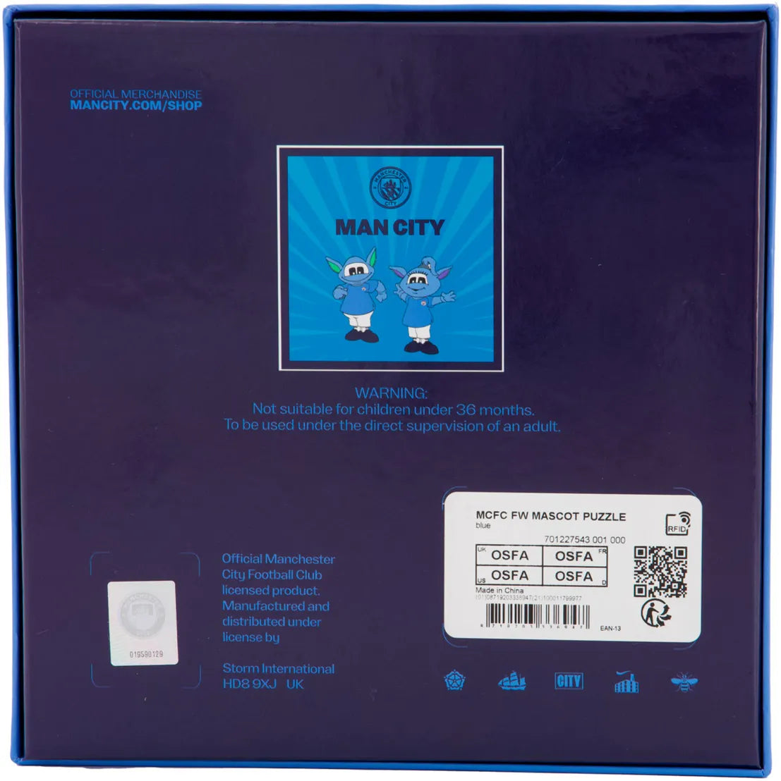 Man City Unisex Mcfc Fw mascotte puzzel blauw blauw