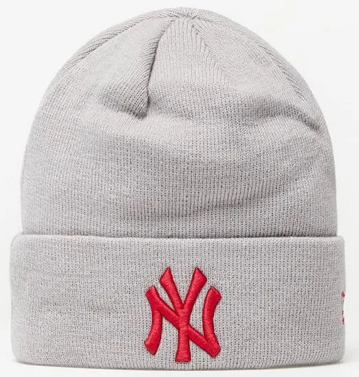 Gorro de invierno new era unisex league yankees beanie gris-rojo gris