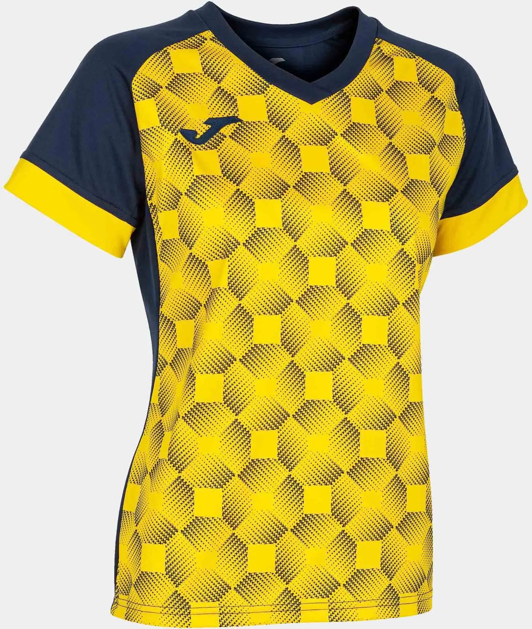 Camiseta feminina joma supernova iii amarelo marinho 2xs