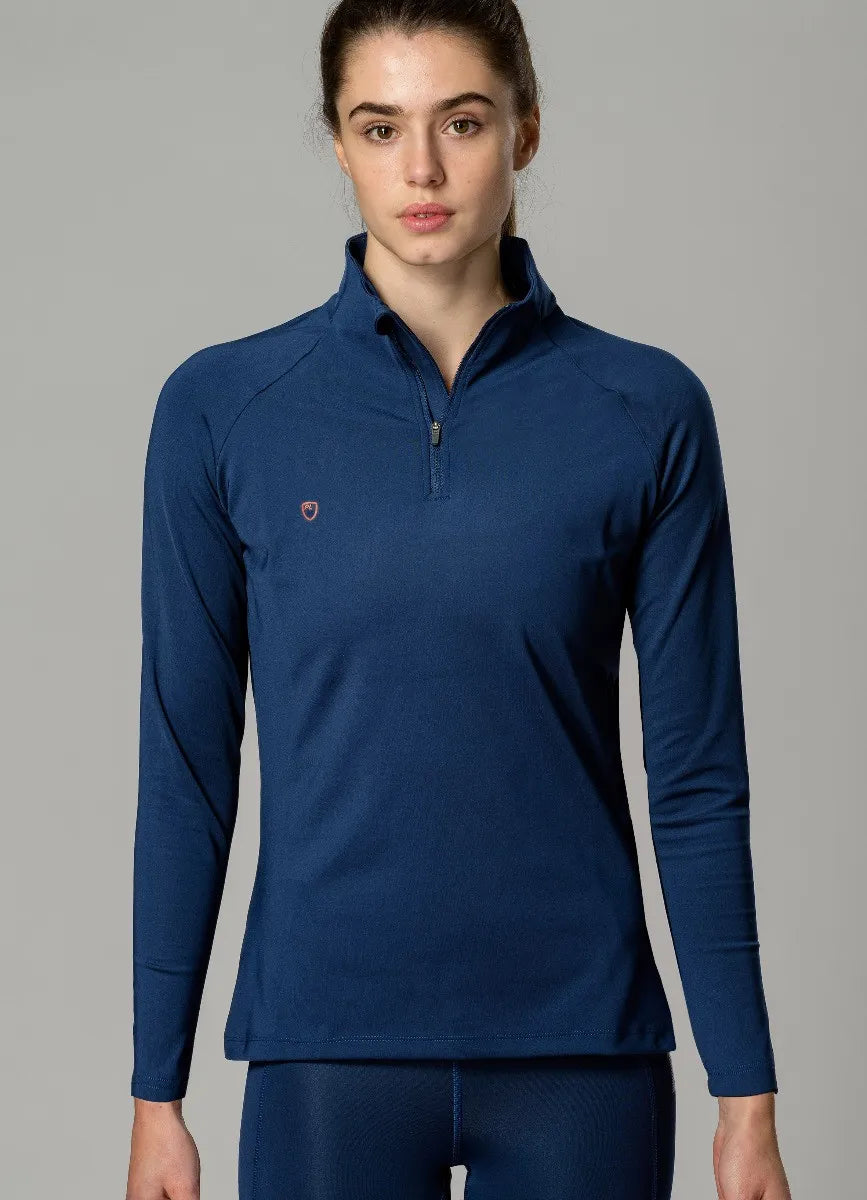 Damen-Thermo-T-Shirt Playerlayer Eco Midlayer Marineblau