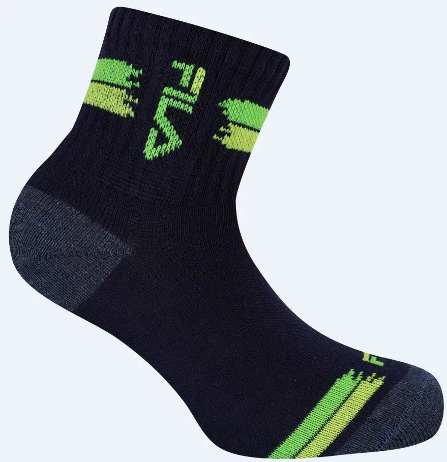 Fila Socks 3-pack Jr Boy Quarter Marinsvart