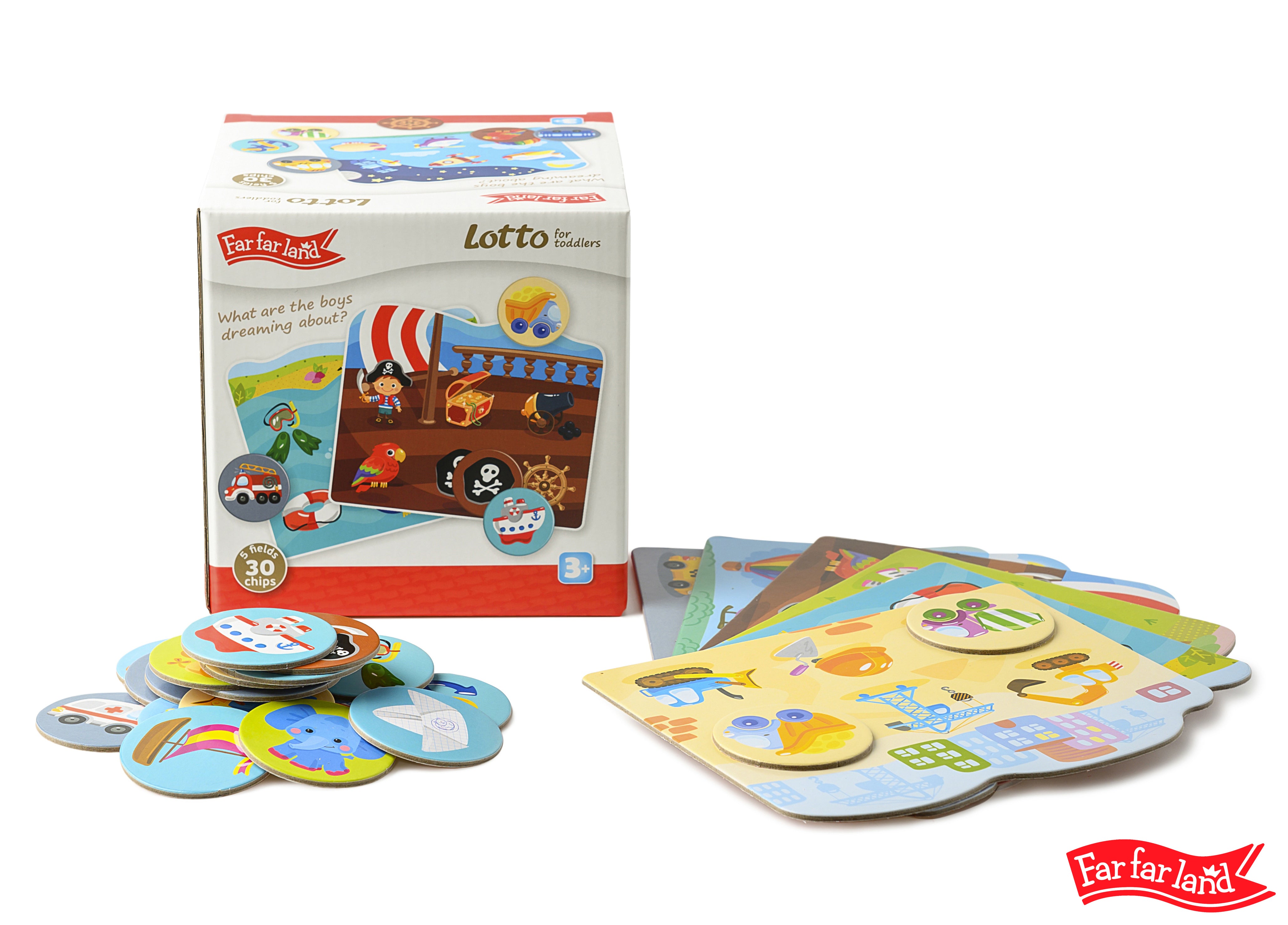 Far Far Land Lotto karty pro chlapce