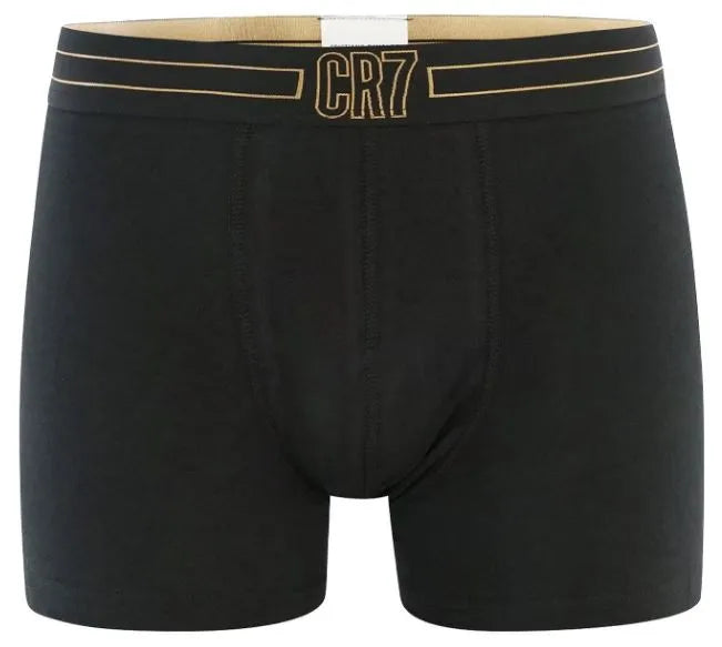 Dornálaithe cr7 fir cristiano ronaldo boxershort 5-pacáiste dubh-ór dubh l