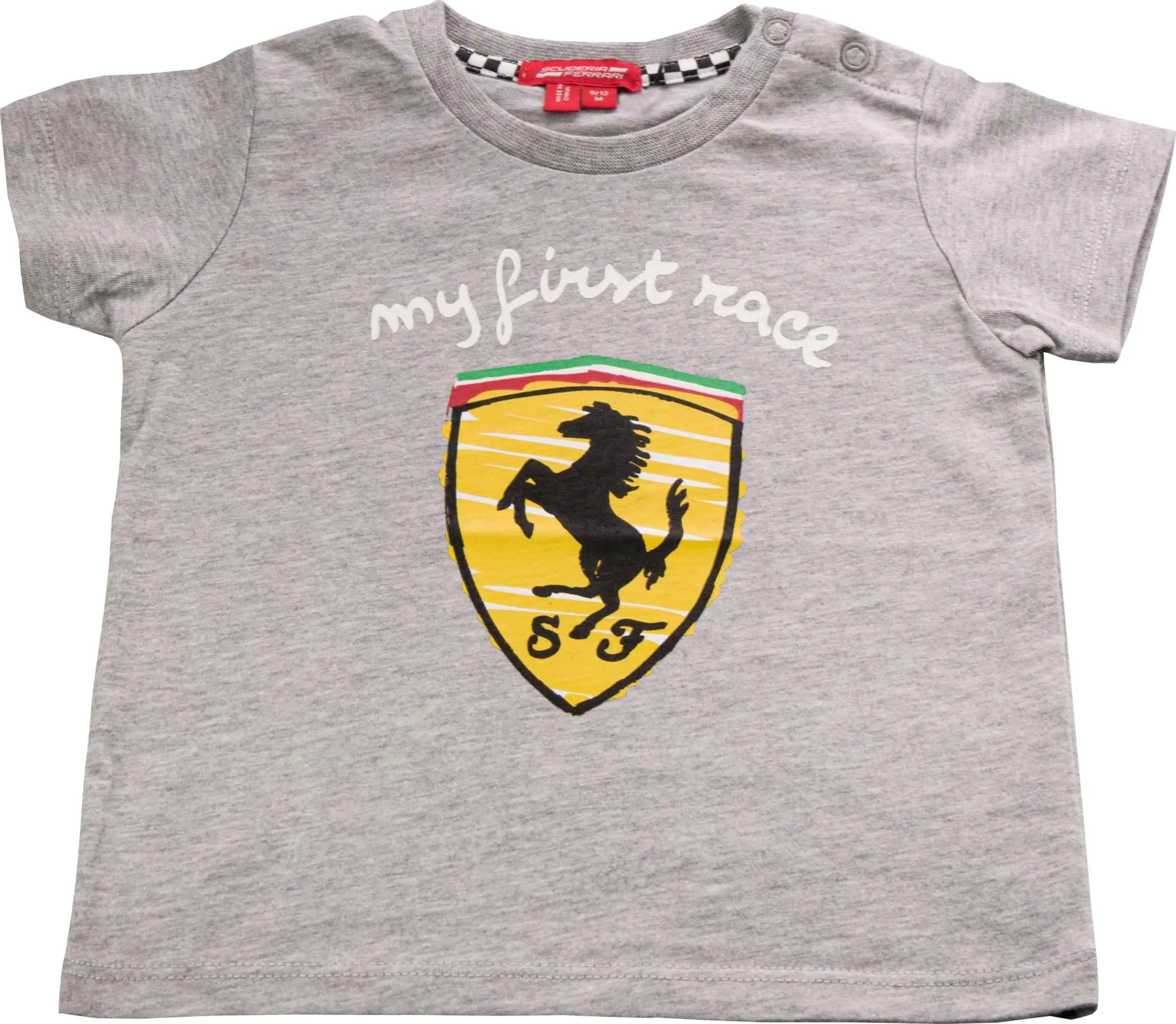 Camiseta infantil ferrari my first rac melange gris 68-74
