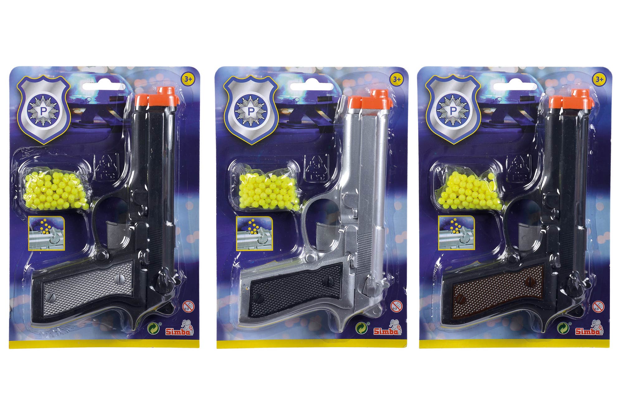 Kuglepistol med ammunition 3-ass.