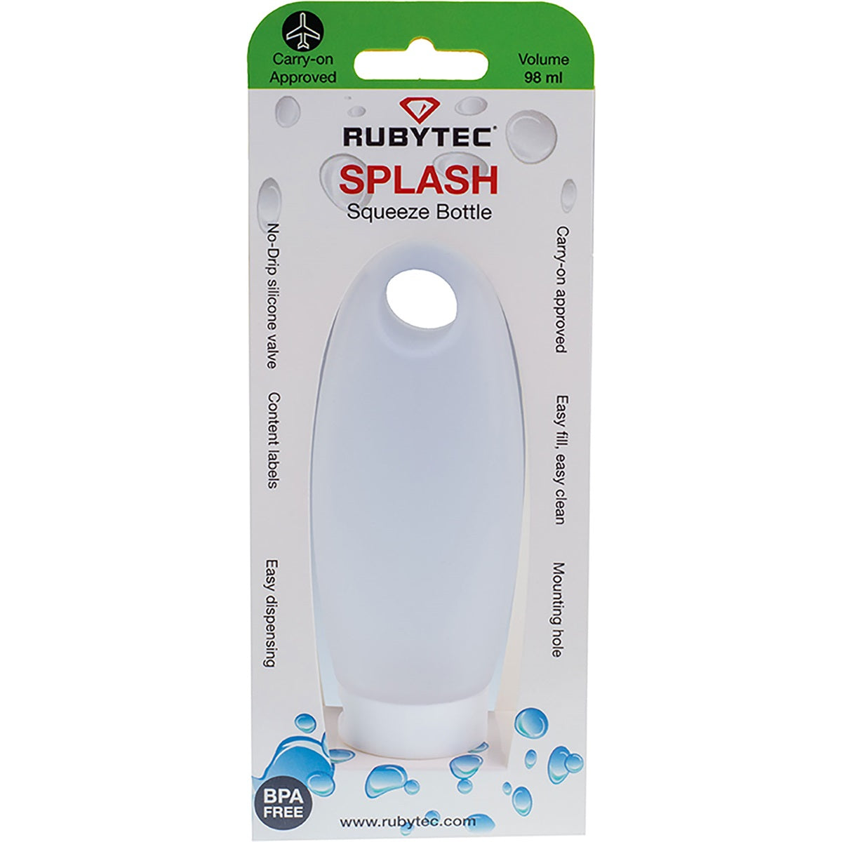 Бяла бутилка Rubytec Splash Squeeze
