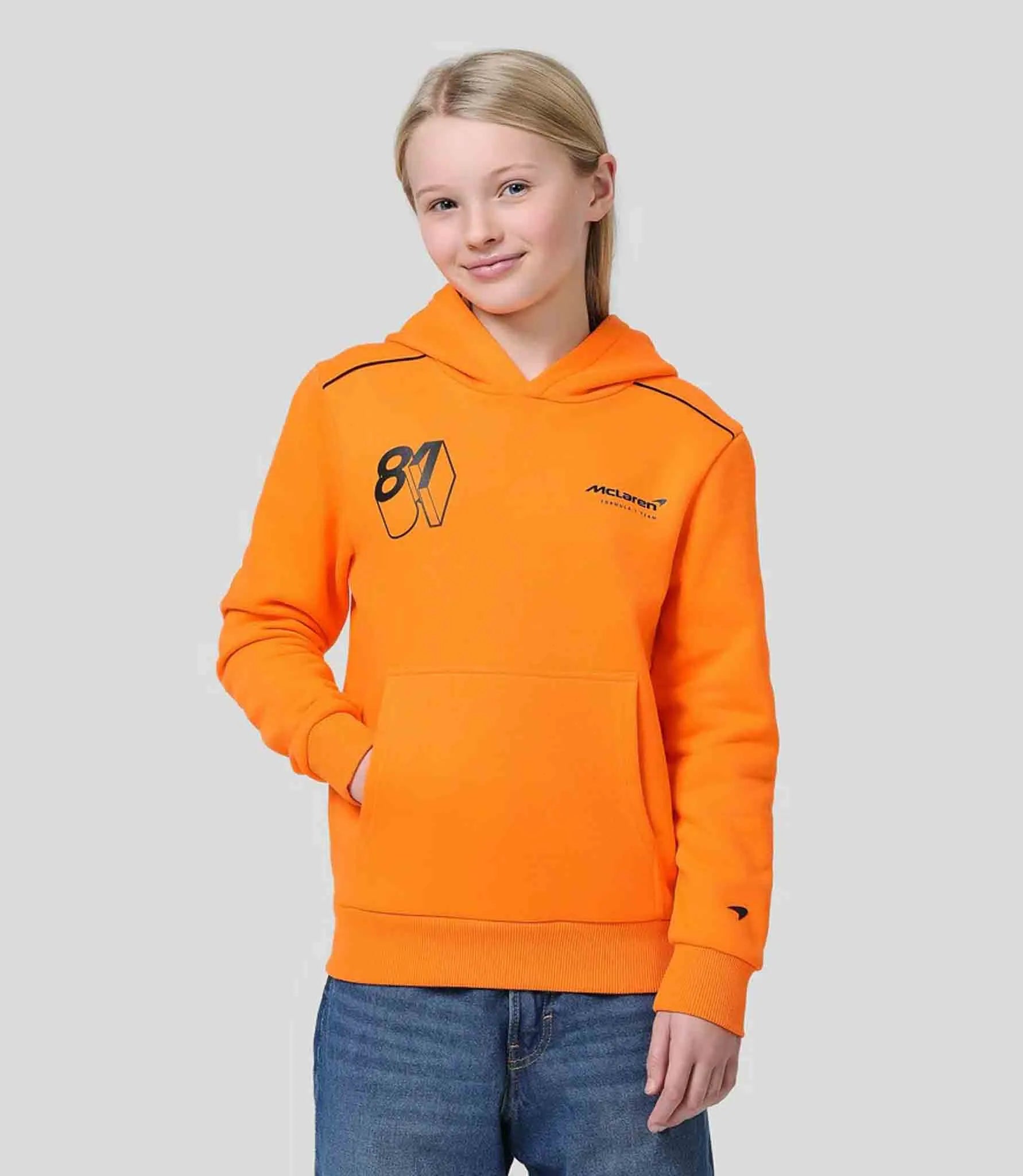 Kindersweatshirt McLaren Jr Fw Op Driver Hoodie Oranje Oranje