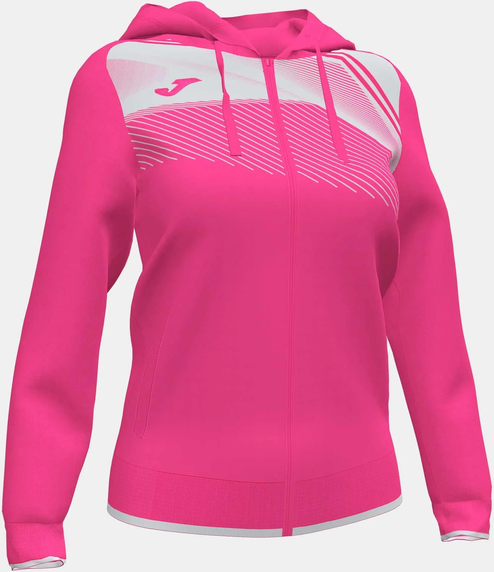 Joma supernova hoodie jacka fluor rosa-vit rosa xs