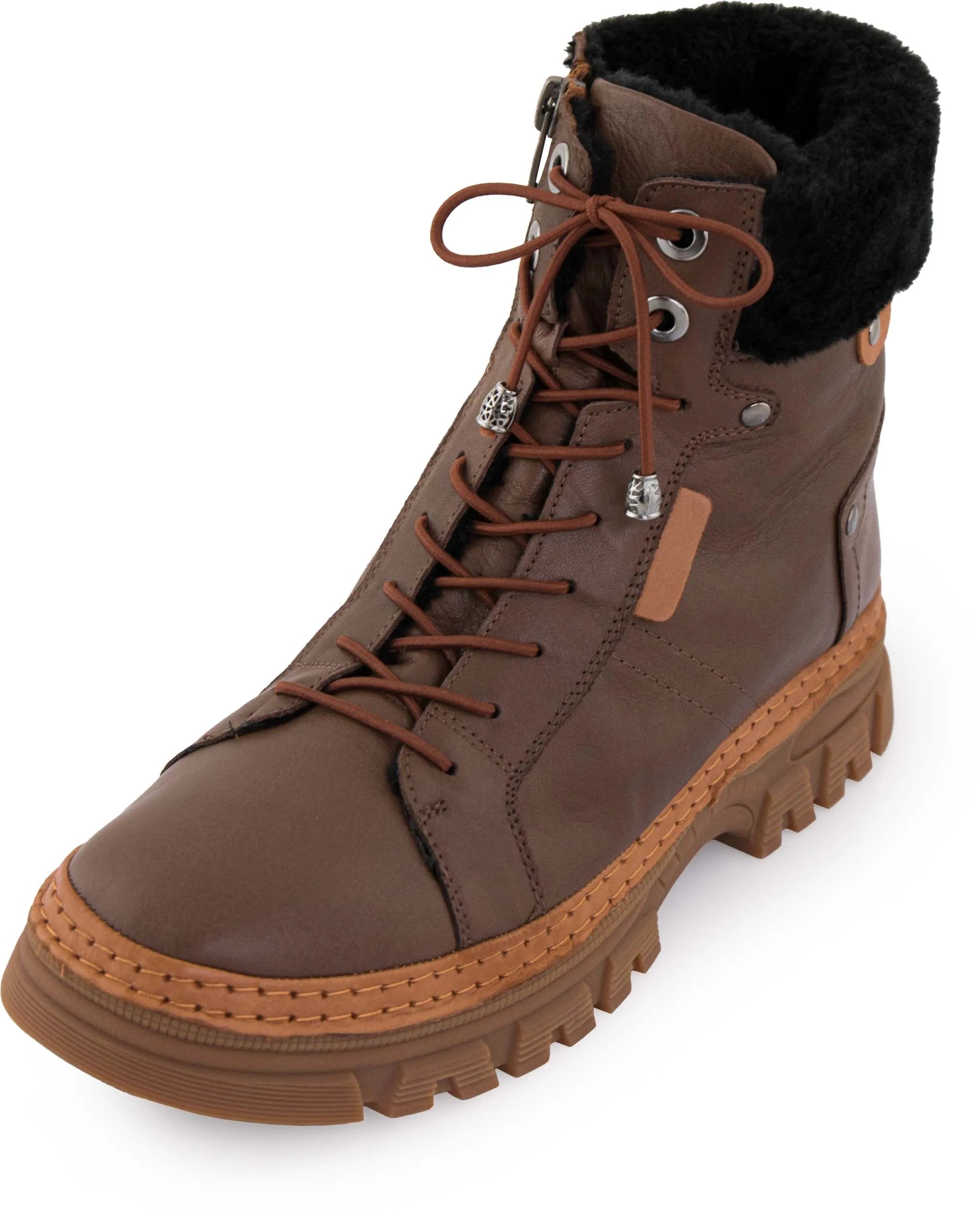 Botas Mujer Invierno Piel Nell 207 Praliné Marrón