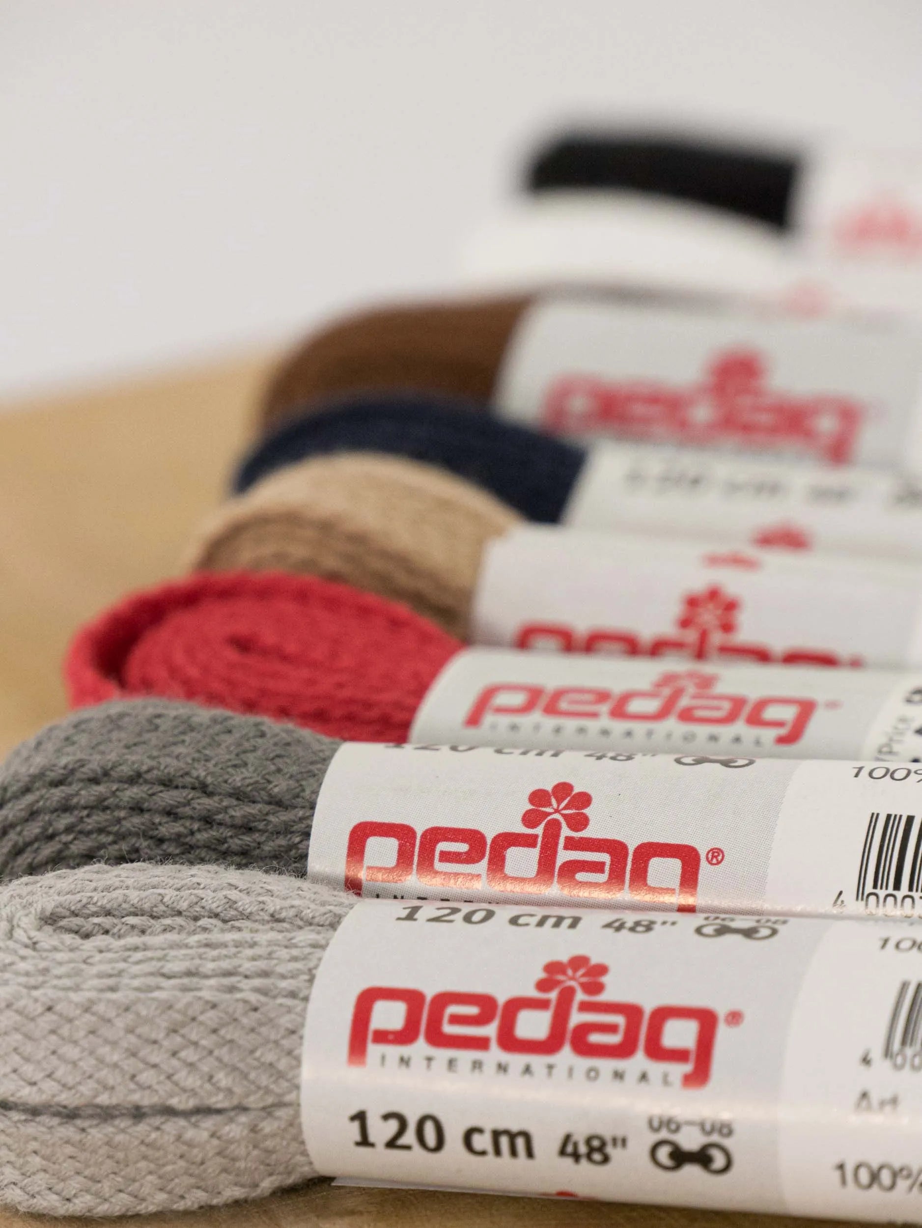 Pedag Shoelaces Flat Wide 120 Cm Light Gray