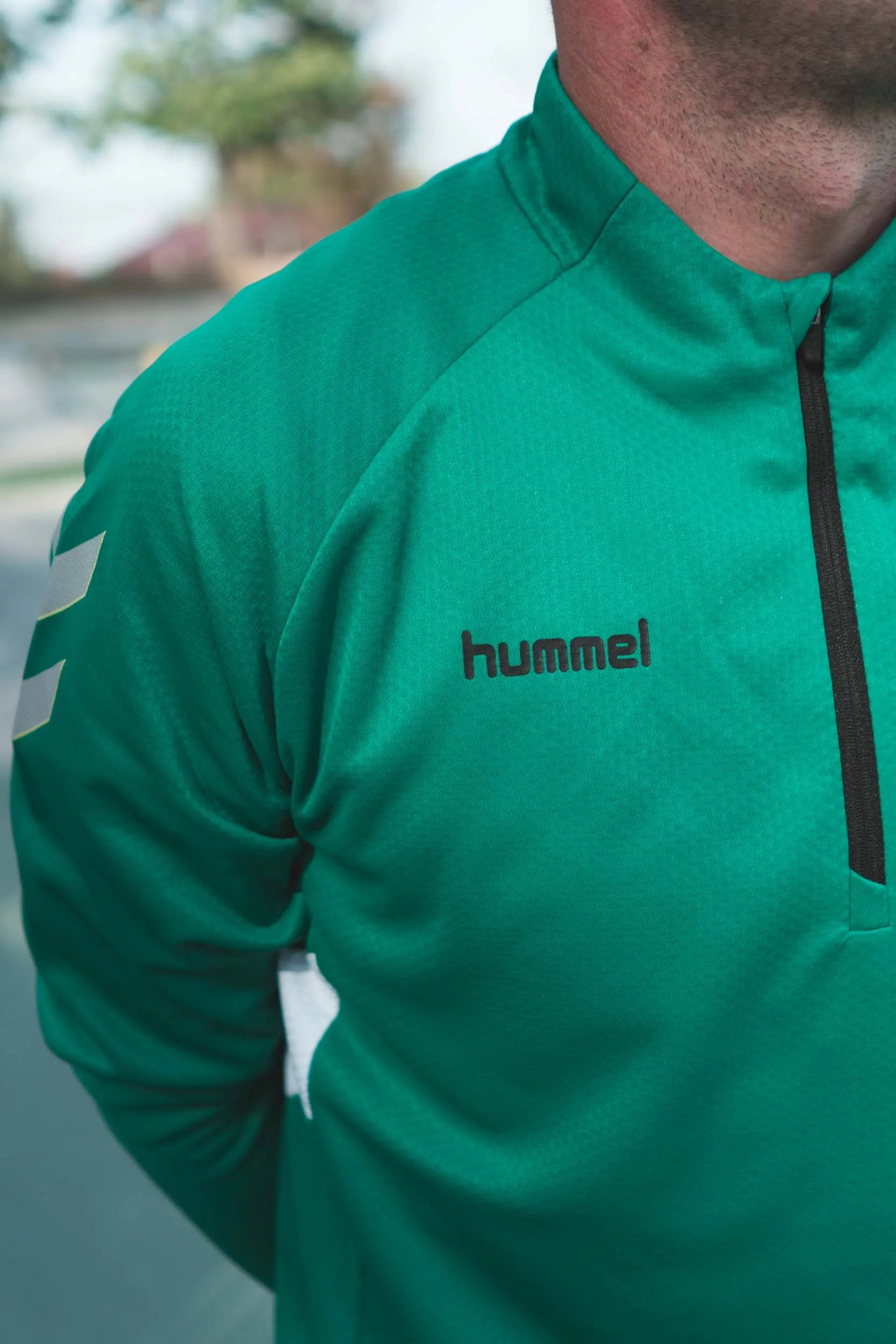 Мъжки суичър Hummel Tech Move Half Zip Green