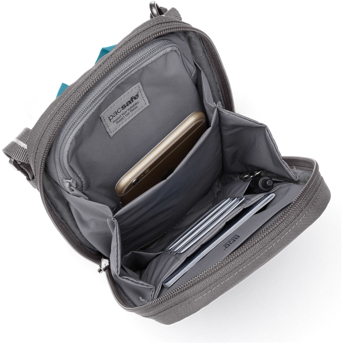Pacsafe Rfidsafe Tech Crossbody Stone
