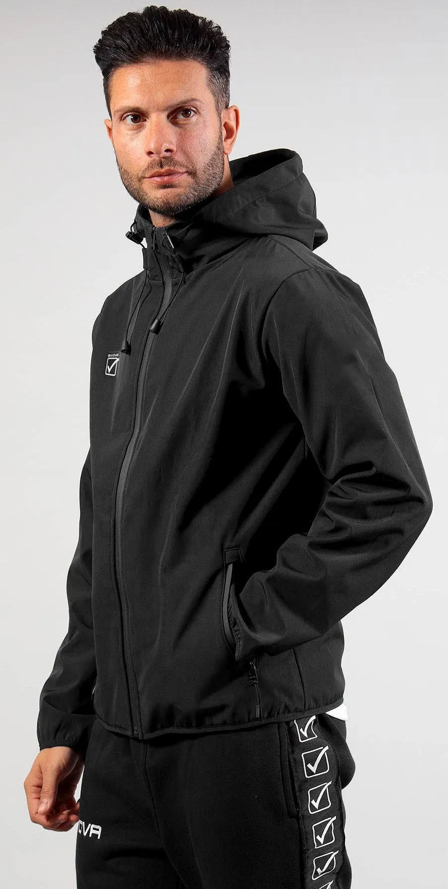 Unisex softshelljas Givova jas zwart