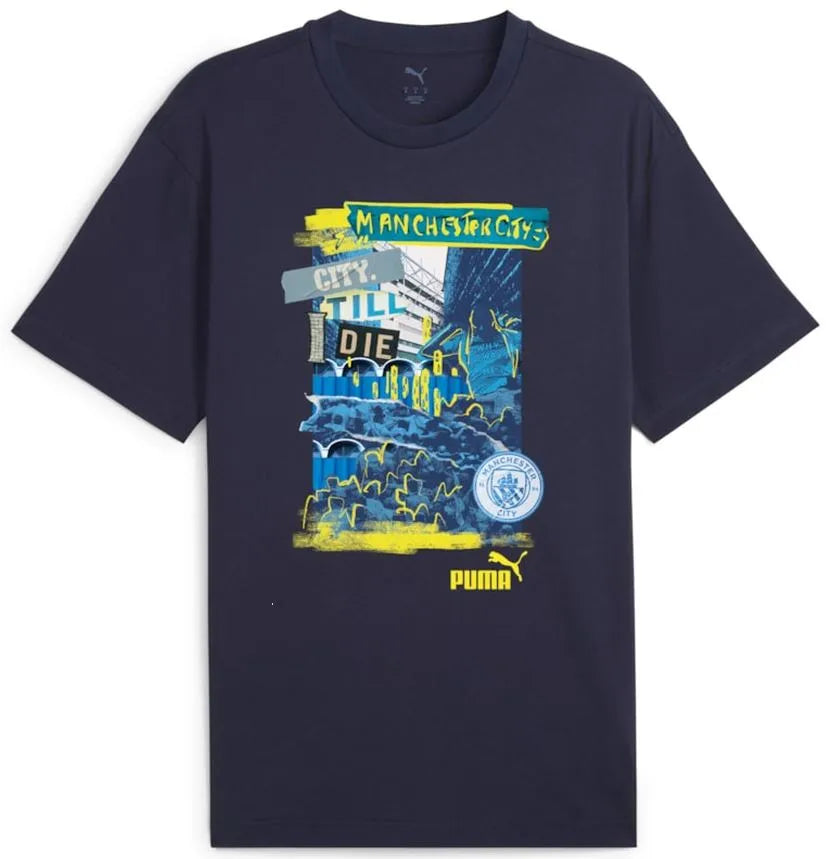 Camiseta Puma Manchester City Tee Blauw Blauw L