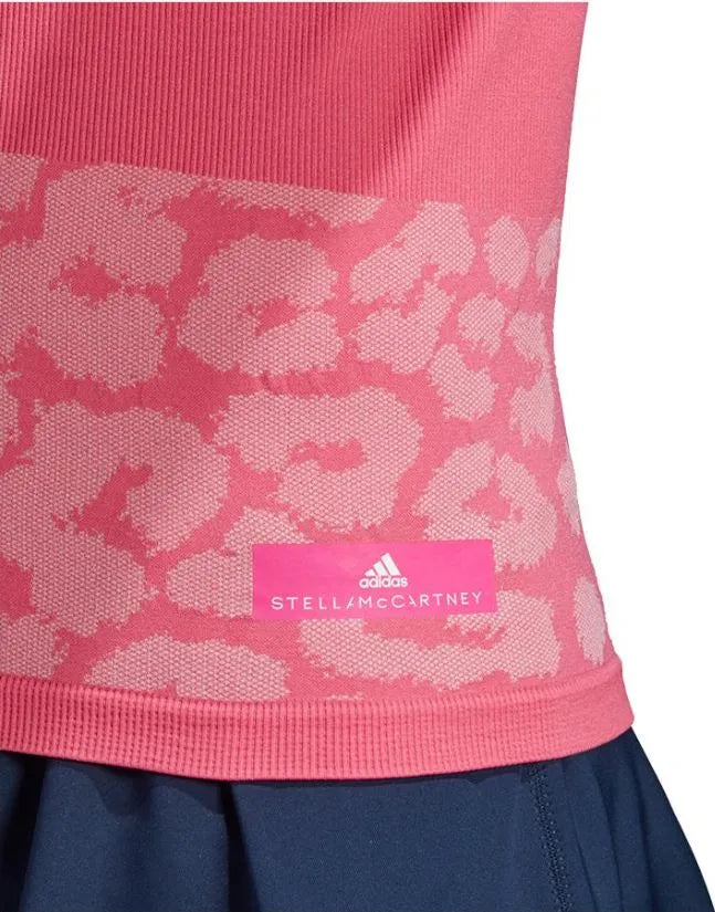 Camiseta feminina adidas stella mccartney quadra de tênis rosa xs