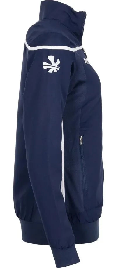 Damen Reece Varsity Jacke Marineblau-Weiß Blau