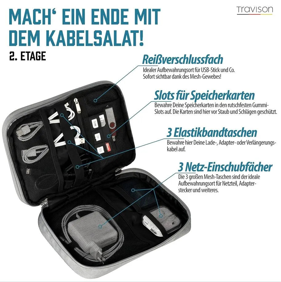 Travison Electronics Organizer Light Gray