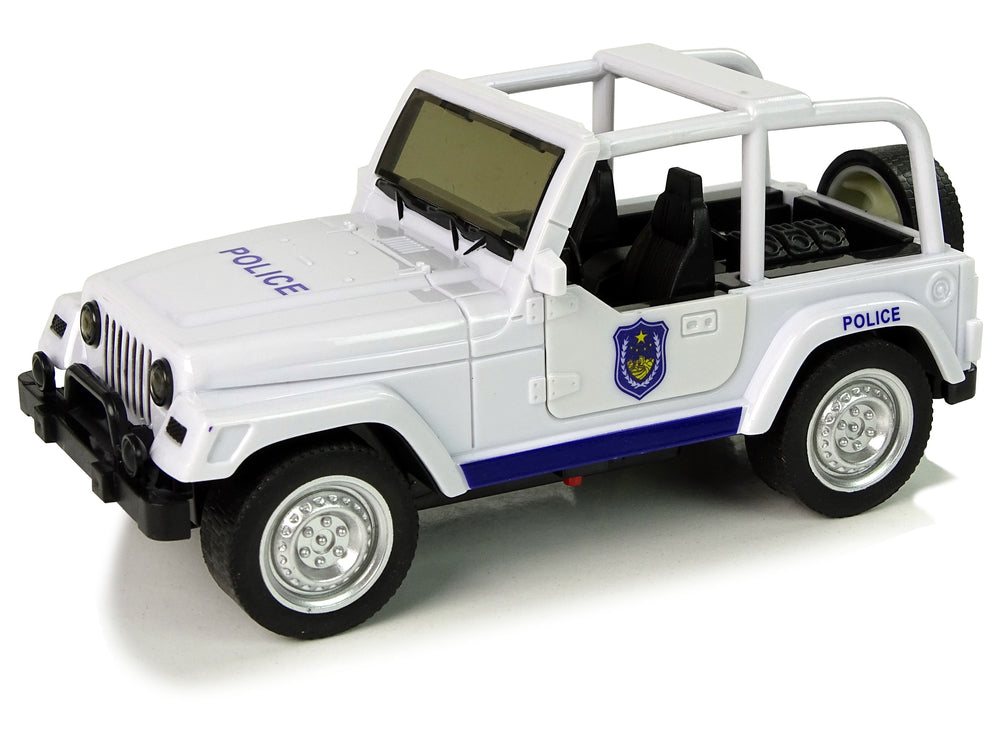 Terénne policajné auto biele