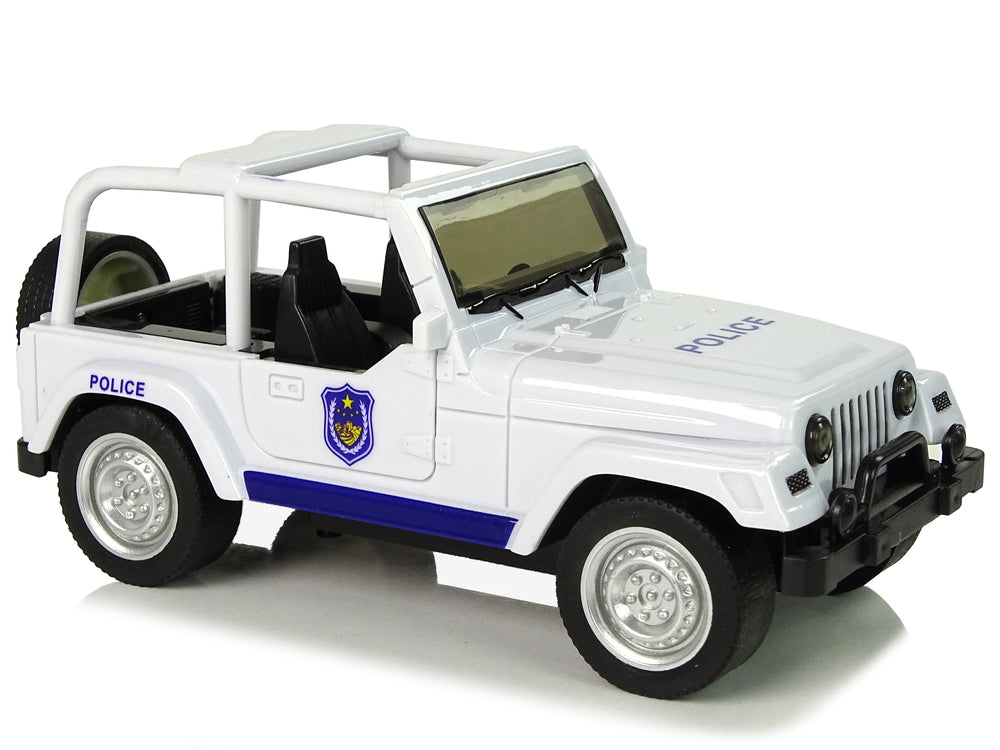 Terénne policajné auto biele