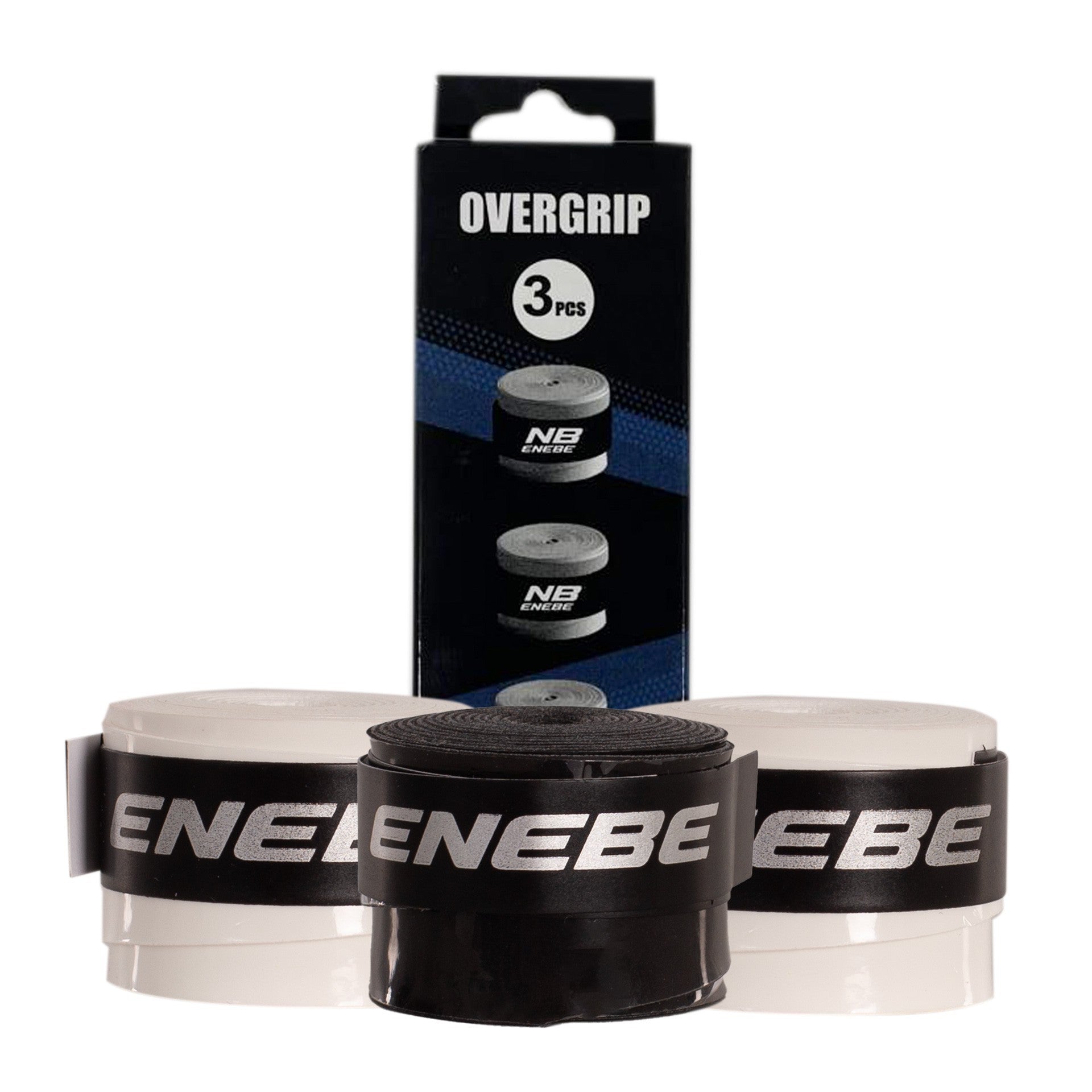 Pachet De 3 Overgrips Smooth Enebe Alb/Negru/Alb